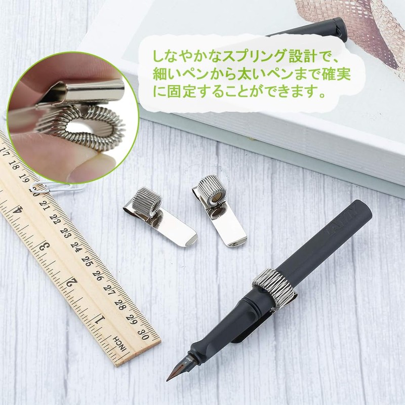 SAMCOS Spring Pen Holder 2 Pcs Fits All Size Pens