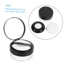 Beavorty Triangle Face Makeup Cosmetic 2PCS Black Travel Container Empty Box Compact Storage Great for Daily Use