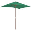 vidaXL Outdoor Parasol with Wooden Pole - UV Protective and
