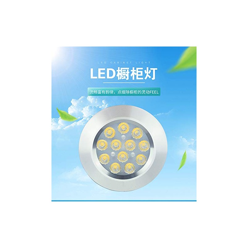 Getwefire Dimmable 3pcs recessed installtion 3w DC 12v led Puck