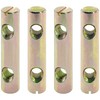 4 PCS M8 x 60mm Double-Hole Barrel Nuts, Zinc-Plated Carbon
