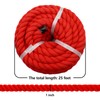 Red Cotton Rope 1 Inch x 25 Feet Natural Thick