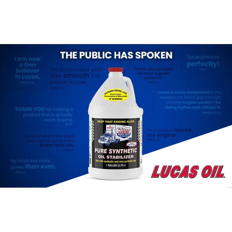 Lucas Oil 10131 Pure Synthetic Oil Stabilizer - 1 Gallon