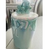 Rae Dunn Candle CRYSTAL 13.2oz Crystal Marines Scented Iridescent Teal