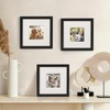 TOFOREVO 8x8 Square Picture Frames Set of 6 Black Wood