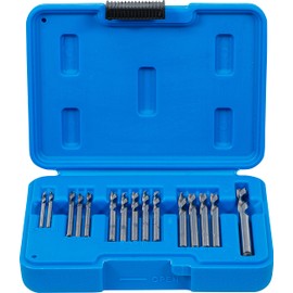 BGS 2097 Blind Rivet Drill Bit Set 15 Pieces HSS 2.4 - 6.4 mm Point Angle 135° Includes Plastic Case