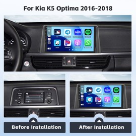 4+64G Upgrade Car Radio for Kia K5 Optima 2016-2018:Android 15 Car Stereo with Wireless Carplay Android Auto, 10'' IPS 1280 * 720 Touch Screen Bluetooth 5.0 Radio for Kia K5 Optima with DSP GPS