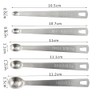 5Pcs/Set Mini Stainless Steel Spoon Mini Measuring Spoons Measuring Cups