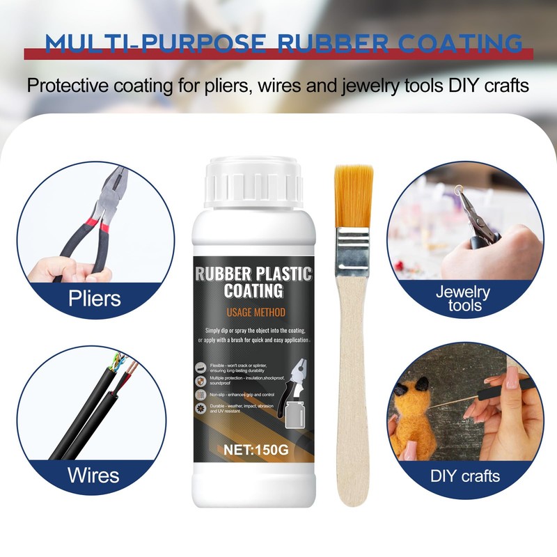 WANJAO Tool Dip Rubber Coating, Liquid Rubber Dip Flexible Peelable