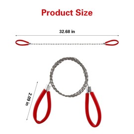 PVC Pipe Cutter Wire Saw - 4 Pcs Stainless Steel String Rope Saw Emergency Survival Cable Saw - Wood Cutting Tool for Hunting Camping Hiking