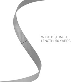 Ribreeze 3/8 inch Silver Grosgrain Ribbon 50 Yards for Gift Wrapping Weddings DIY Floral Decor Sewing & More