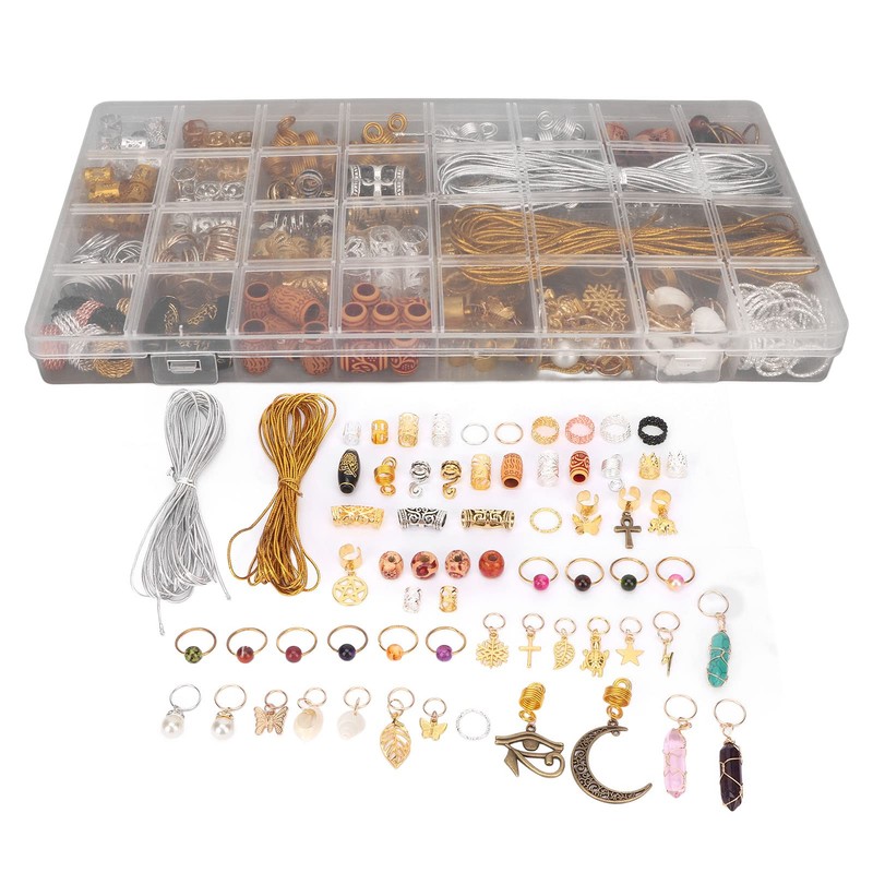 Cuentas de Pelo para Trenzas de Mujer (200 piezas) con