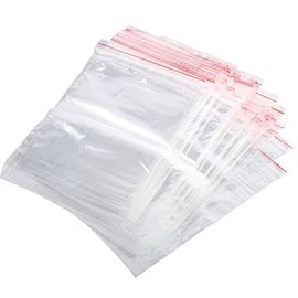 Selle los bolsos, Autoadhesivas Bolsas Galletas el plástico transparente reutilizable Zip Lock Sella los bolsos de embalaje para el almacenamiento de alimentos de la nuez del caramelo 100Pcs(#1)