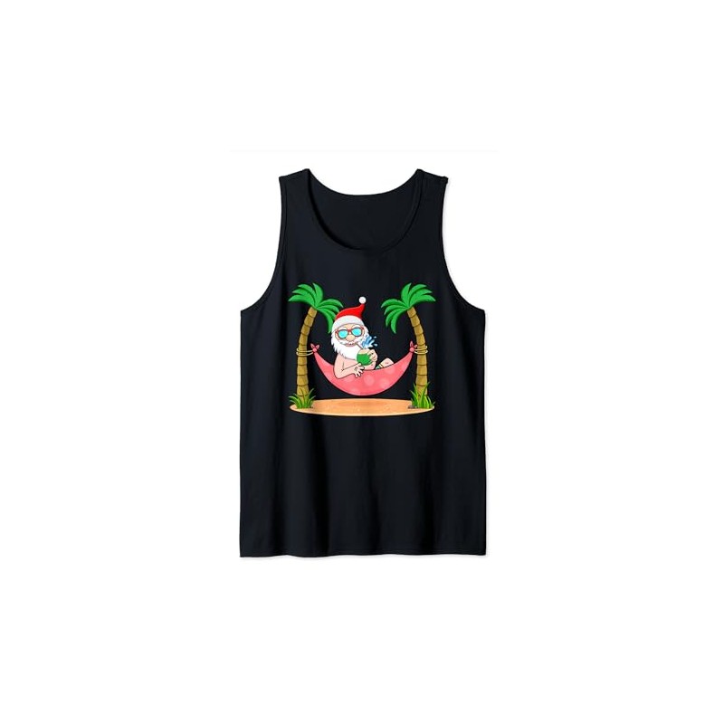 Summer Christmas in July - Tropical Santa Xmas Hawaiian Tank