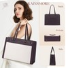 RAINSMORE Laptop Bag for Women 15.6 Inch PU Vegan Leather