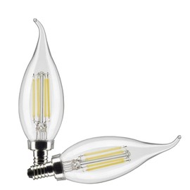 Satco 21842-4CA10/LED/950/CL/120V/E12/2CD Decorative (S21842) Candle Tip LED Light Bulb