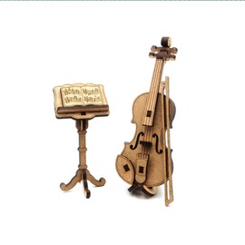 Artbox/Motto Wooden Puzzle Miniature Violin Making / 아트박스모또 나무퍼즐 미니어처 바이올린 만들기