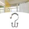 Stainless Steel Shower Curtain Hooks Resistant Double Glide Smooth Sliding