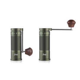 Bincoo Manual Coffee Grinder with Durable Aluminum Shell – Precision Adjustable Burr Grinder, Compact and Portable for Espresso, French Press, and Pour-Over