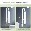 29.5 Inch Toilet Grab Bar - CALEPTONG Foldable Toilet Safety