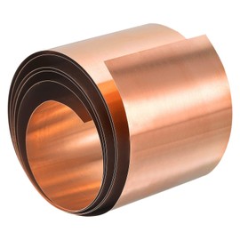 TA-VIGOR 1Pcs Copper Sheet Roll, 3000mm x 50mm x 0.05mm Pure Copper Strip Metal Foil Sheet Plate for Crafts Electrical DIY Projects