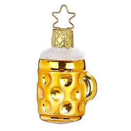 Inge-Glas Christmas Tree Decoration with Star Crown, Hand-Painted and Mouth-Blown Mini Jug, 5 cm