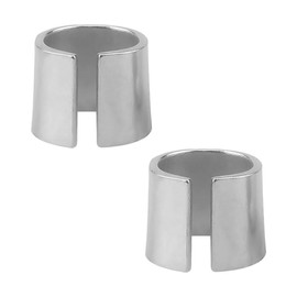 GAOLAOSY 1 Pair Car Battery Post Shims, Pure Lead Auto Positive & Negative Post Converter Shim Caps, Anode Cathode Adaptor Sleeve, Universal Car Battery Terminal Connection Part Accessories (2PCS)