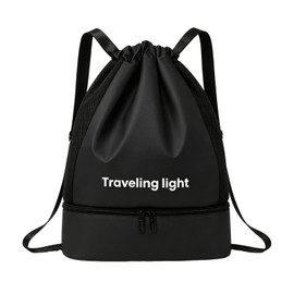 Pool Bag, Girls, Boys, Elementary School Students, Knapsack, Separate Dry & Wet Rucksack, Waterproof, Lightweight, Adults, Outdoor, Large Capacity, Drawstring Bag, Backpack, Knapsack, Unisex, Swimming