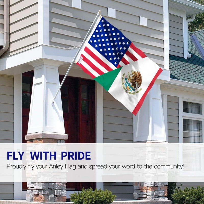 Anley Fly Breeze 3x5 Ft America Mexico Friendship Flag -