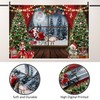 TYLCLTX Christmas Santa Backdrop for Photography Winter Christmas Trees Background