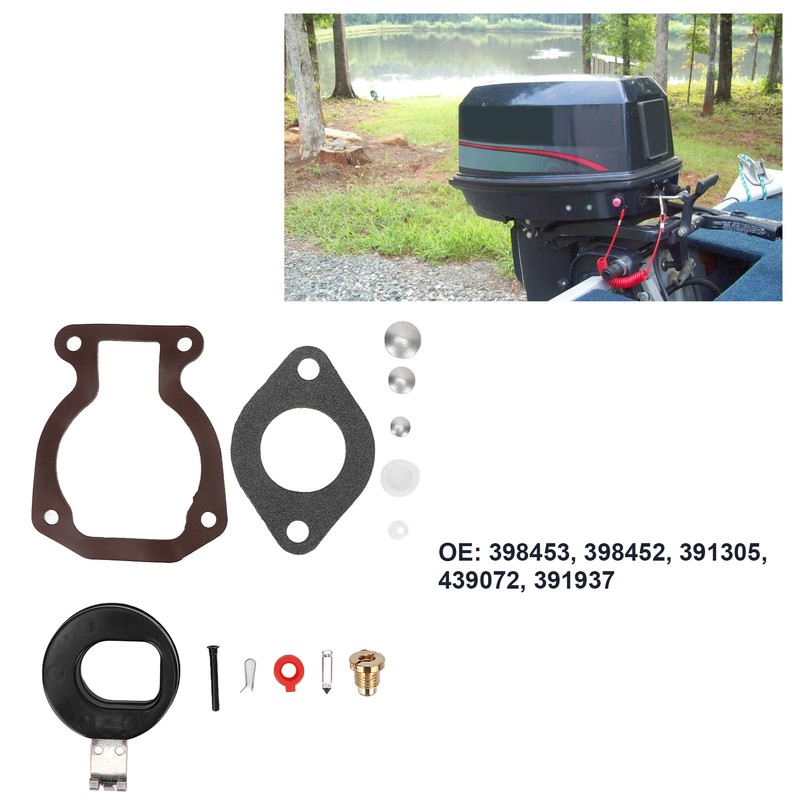 13pcs Carburetor Rebuild Repair Kit 398453 391937 Replacement for Johnson