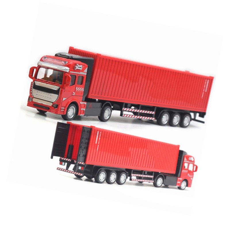 Pull Back Container Truck Toy High Simulation Plastic Alloy Container
