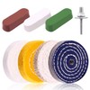 8 Pcs Buffing Polishing Wheel Kit,3.9 Inches Cotton Buffer Wheel