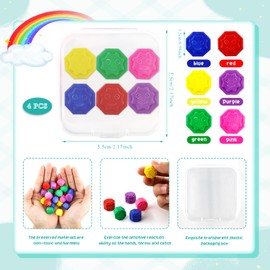 24 Pieces Squid Gonggi Stones Korean Game Traditional Squid Game Cube Games Set Korean Stone Hand Games Train Hand-Eye Coordination and Responsiveness for Children Adults