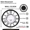 25cm Round Iron Wall Clock with a Celestial Motif and