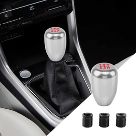 Zufoty Car Gear Shift Knobs, Manual Transmission Shift Knob, 5 Speed Car Stick Shift Knob with Adapter, Aluminum Alloy Shift Lever Knob, Universal Car Interior Accessories for Manual Car