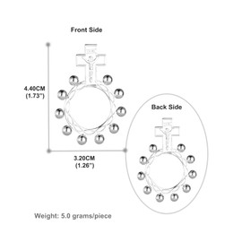 COTTVOTT Decade Rosary Ring, Finger Rosary Cross Rings, Devotional Exorcism Benedict Medal Pocket Rosary Cross Prayer Ring for Men Women Favors