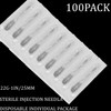 100Pack 22Ga 1Inch/25mm Disposable Dispensing Lab Supplies Individually Sealed Packaging