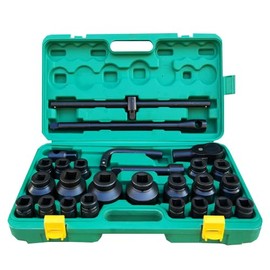 26pcs Heavy Duty Socket Set, 6 Point Metric Socket Wrench Sets (21-50 mm and 55-65 mm), Chrome Vanadium Steel Drive Impact Socket Set, with Adapter, Ratchet Wrench, Extension Bar and Dedicated Case