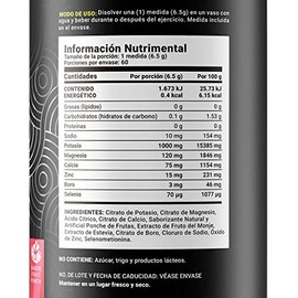 Electrolitos de 60 Servicios Sin Azcar con 1000mg de Citrato de Potasio, Citrato de Magnesio, Citrato de Calcio, Sodio, Zinc. B Life Electrolytes...  