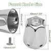 Biaungdo Black Shower Knob Replacement Set of 2, Bathtub Faucet