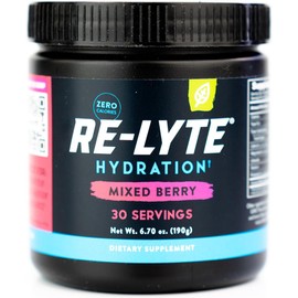 REDMOND RE-LYTE, Electrolitos Naturales con Real-Salt, Hidratación Clean sin Calorías ni Azúcares, 30 Porciones, Sabor Mixed Berry