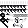 Treela 48 Pcs Pool Solar Cover Reel Attachment Straps Kit