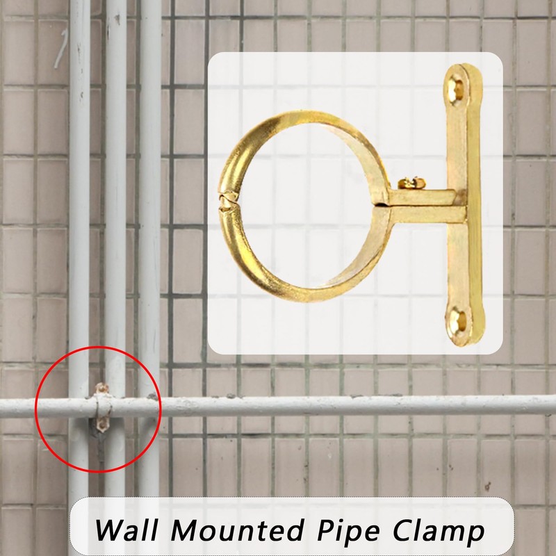 Hdtyyln 2Pcs Brass Water Pipes Clamp, Pipe Support Clamps Fit