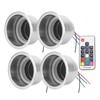 Kuuleyn Drink Cup Holder, 4Pcs DC 12V RGB LED Car