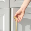 SYZOW Brushed Brass Drawer Pulls, 6 Pack, 192mm, Kitchen Cabinet