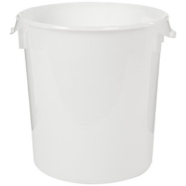 Rubbermaid Commercial Products Plastic Round Food Storage Container for Kitchen/Food Prep/Storing, 22 Quart, White, Container Only (FG572800WHT)