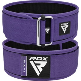RDX Women Weight Lifting Belt 4” Adjustable Back Lumbar Support Bodybuilding, Powerlifting Strength Training Core Exercise Fitness Workout Squats Deadlifts,Ladies Home Gym Equipment