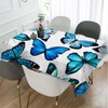 Butterfly Blue Tablecloth 52 x 70 Inch Rectangular Animals Exquisite