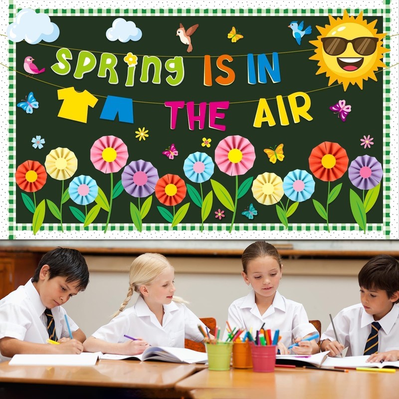 Spring Bulletin Board Classroom Decorations 3D Spring Butterfly Flower Bulletin